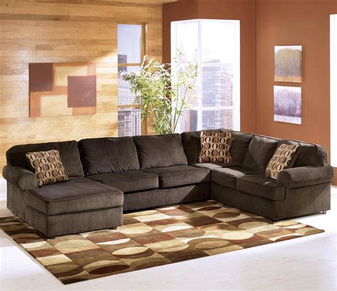 ashley furniture brown corduroy couch.